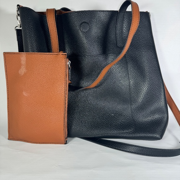 Reversible Black and Brown Tote Bag - Picture 2 of 4